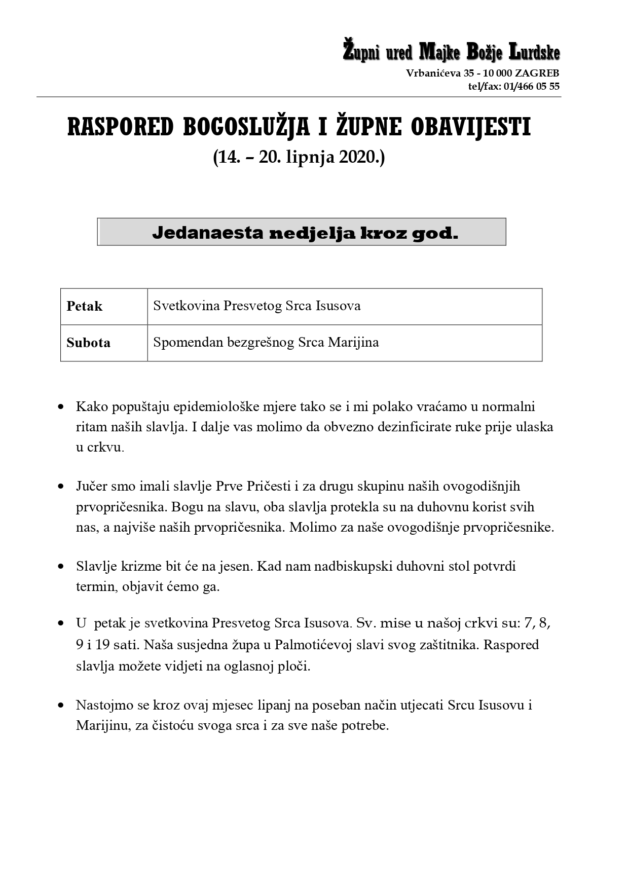 11. nedjelja kroz godinu