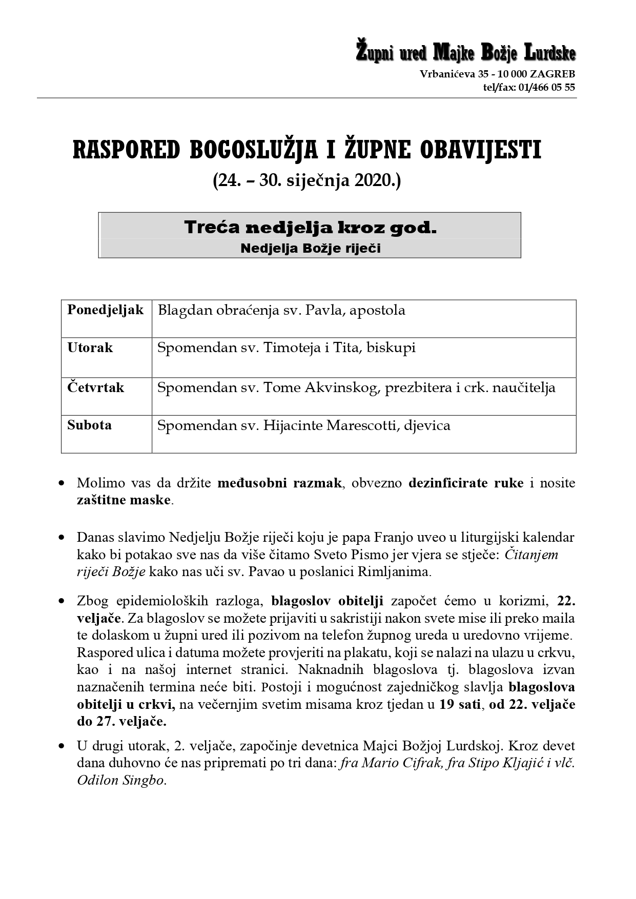 3. nedjelja kroz godinu