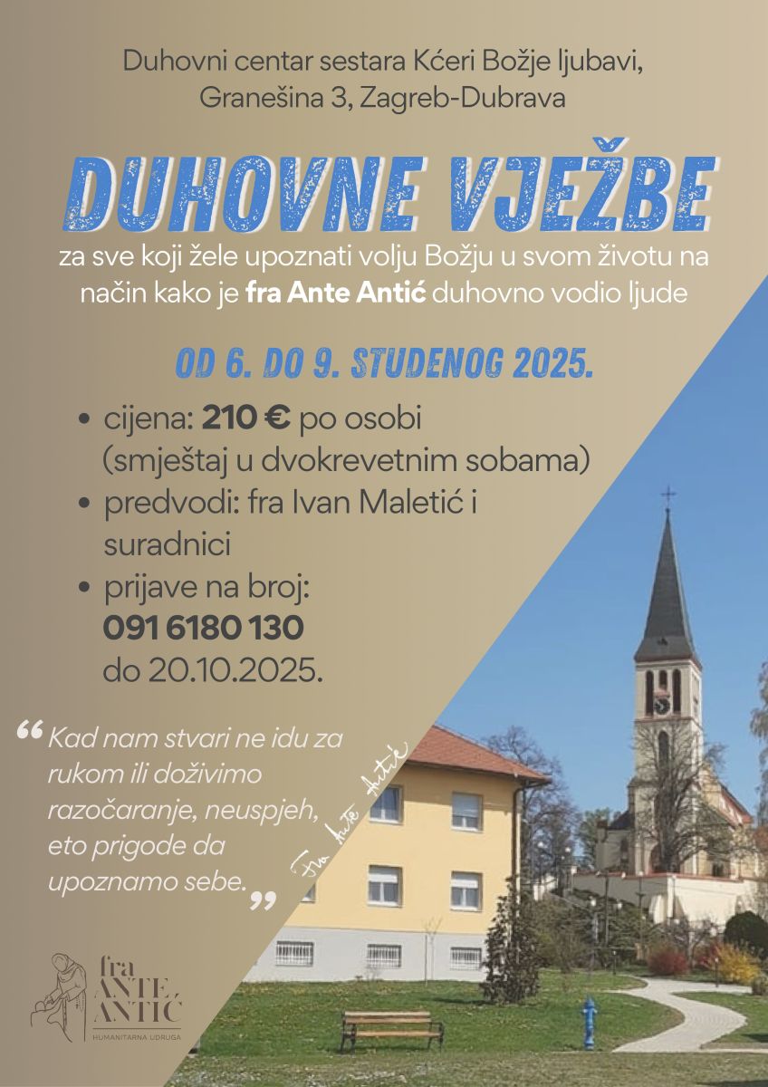 Poziv na trodnevne duhovne vježbe