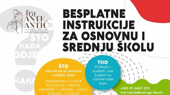 Prijave učenika osnovnih i srednjih škola na besplatne instrukcije