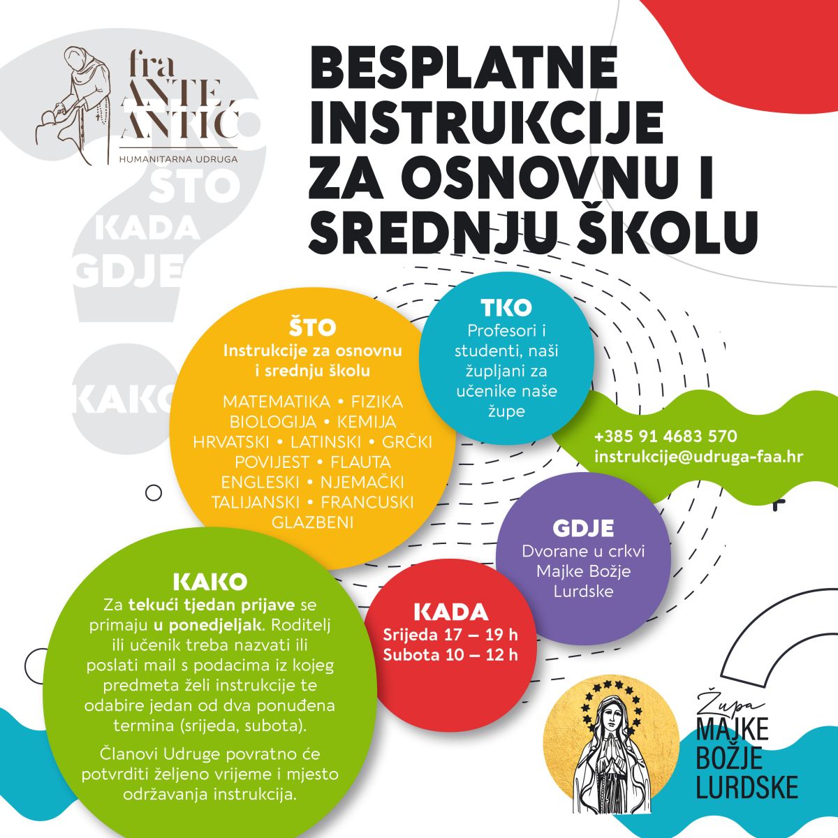 Prijave učenika osnovnih i srednjih škola na besplatne instrukcije