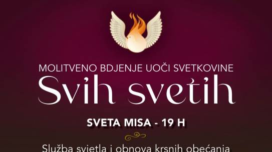 Cjelonoćno klanjanje uoči svetkovine Svih Svetih