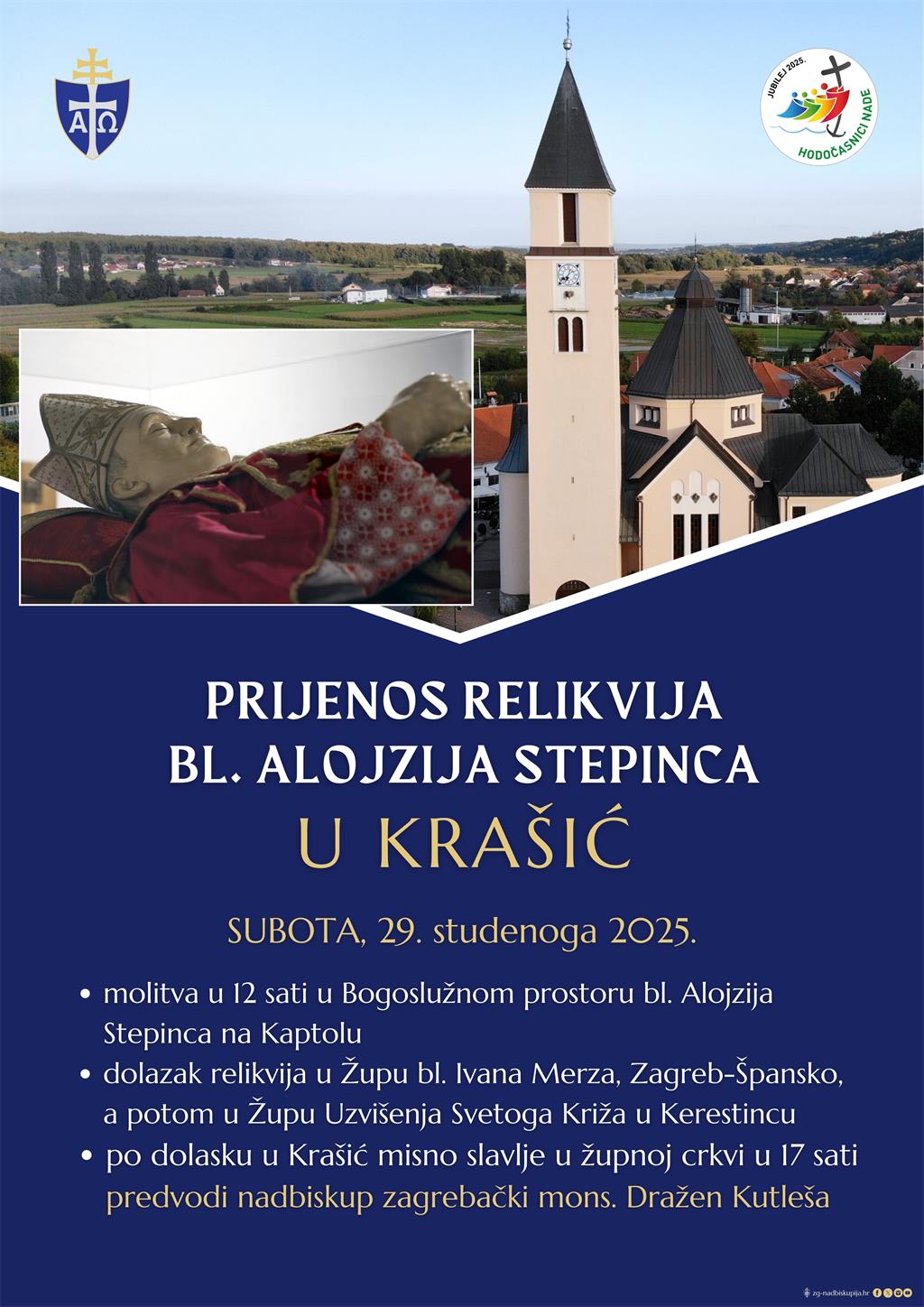 Prijenos relikvija bl. Alojzija Stepinca u Krašić