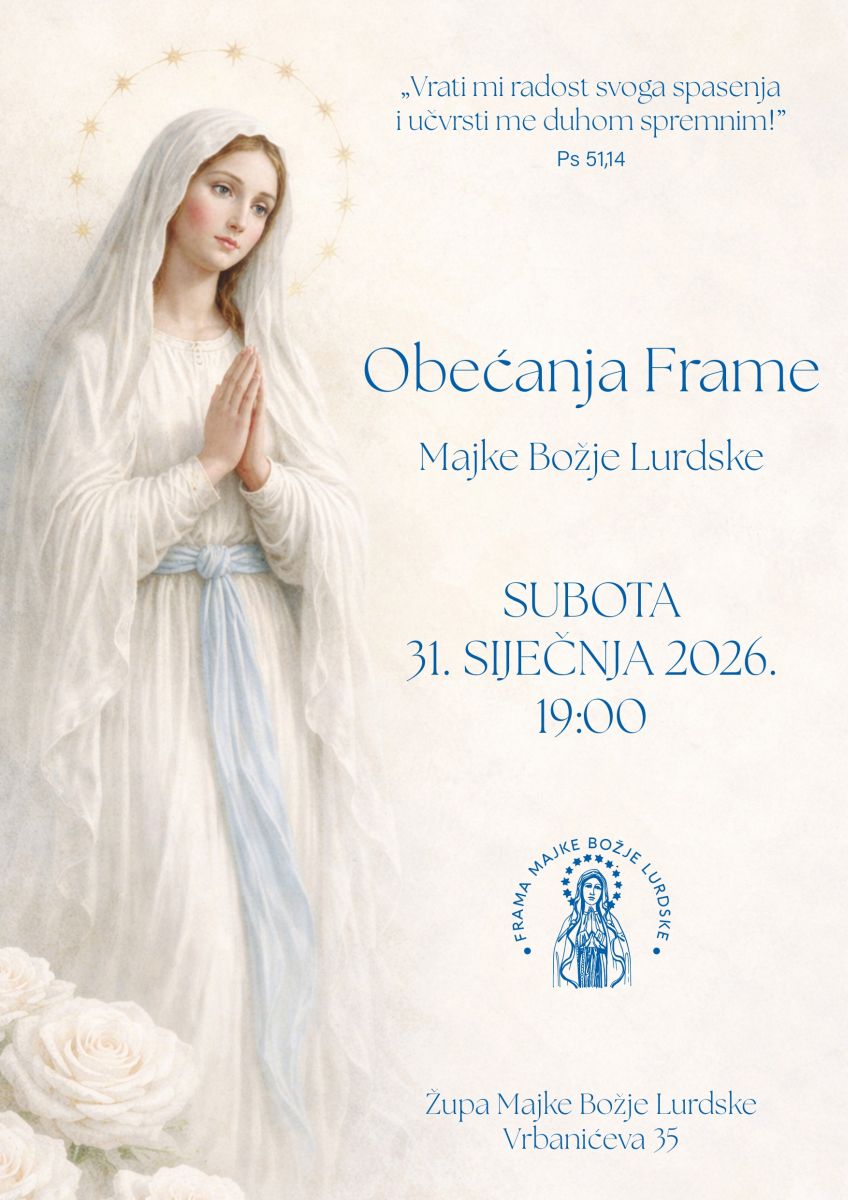Obećanja Frame Majke Božje Lurdske – 2026.