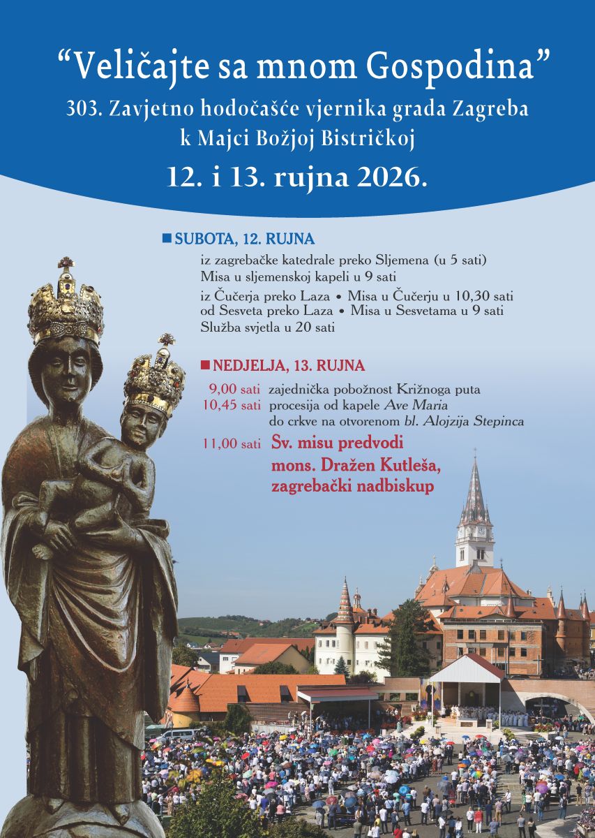 303. Zavjetno hodočašće vjernika Grada Zagreba Majci Božjoj Bistričkoj