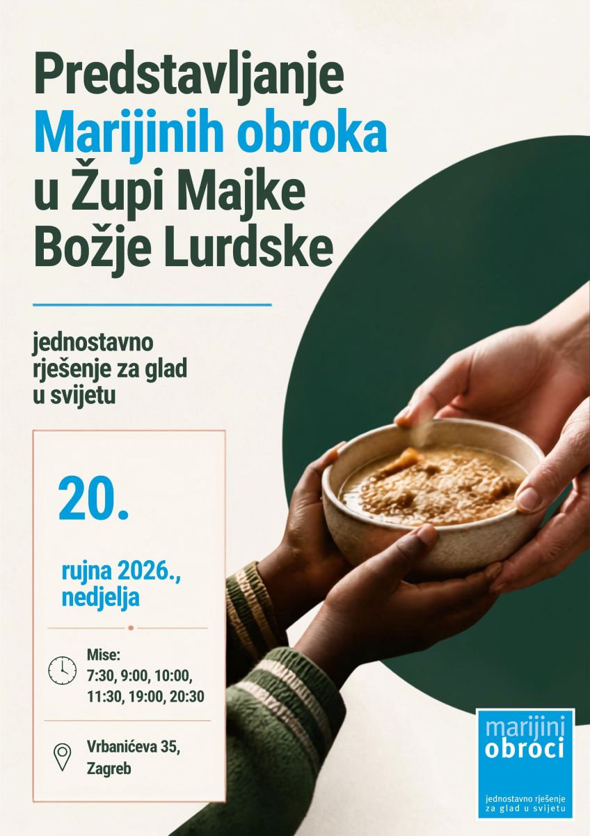Predstavljanje Marijinih obroka u Župi Majke Božje Lurdske u Zagrebu Predstavljanje Marijinih obroka u Župi Majke Božje Lurdske u Zagrebu