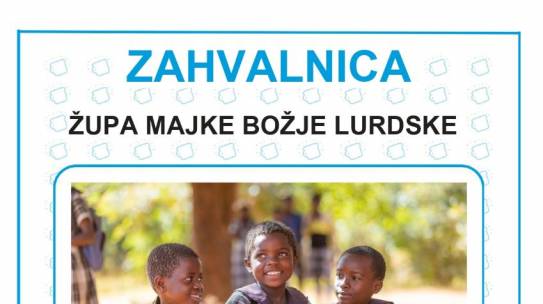 Marijini obroci – zahvalnica