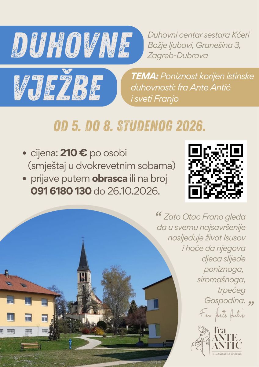 Humanitarna udruga fra Ante Antić organizira duhovne vježbe