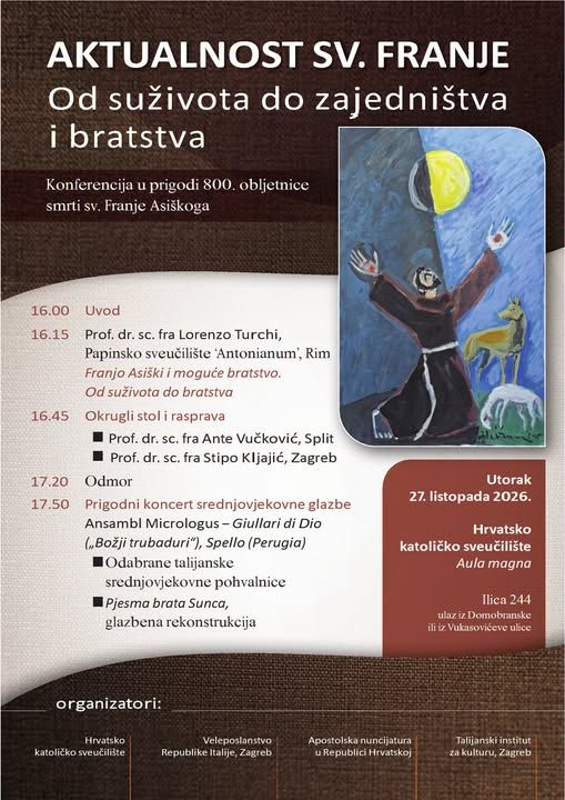 Konferencija povodom 800. obljetnice smrti sv. Franje Asiškog na HKS-u